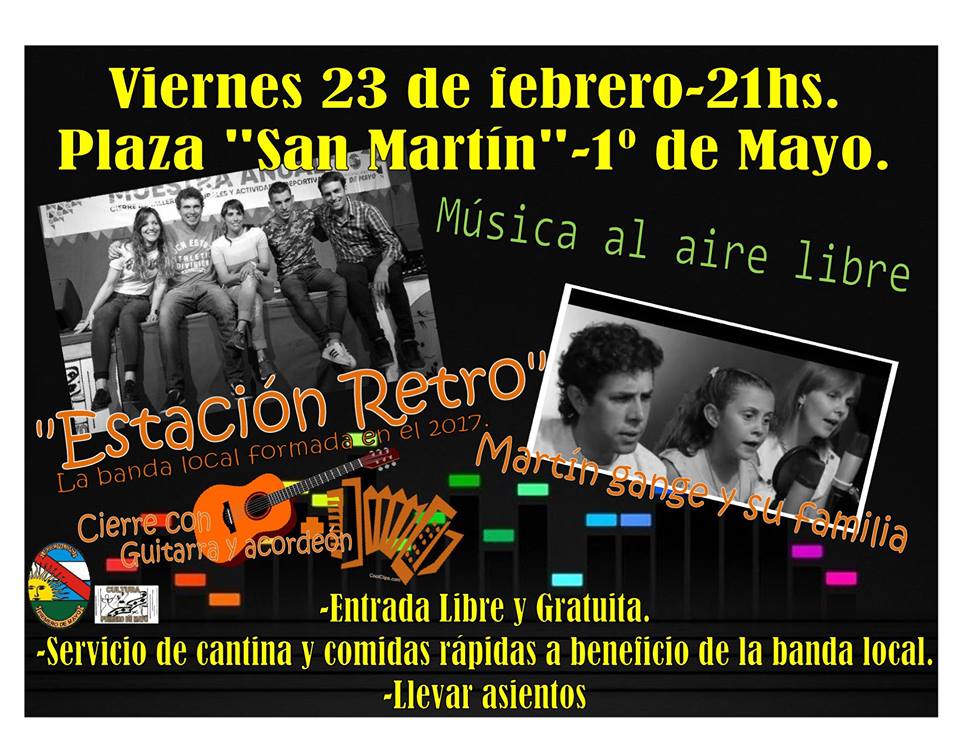 MÚSICA AL AIRE LIBRE EN PLAZA “SAN MARTIN”