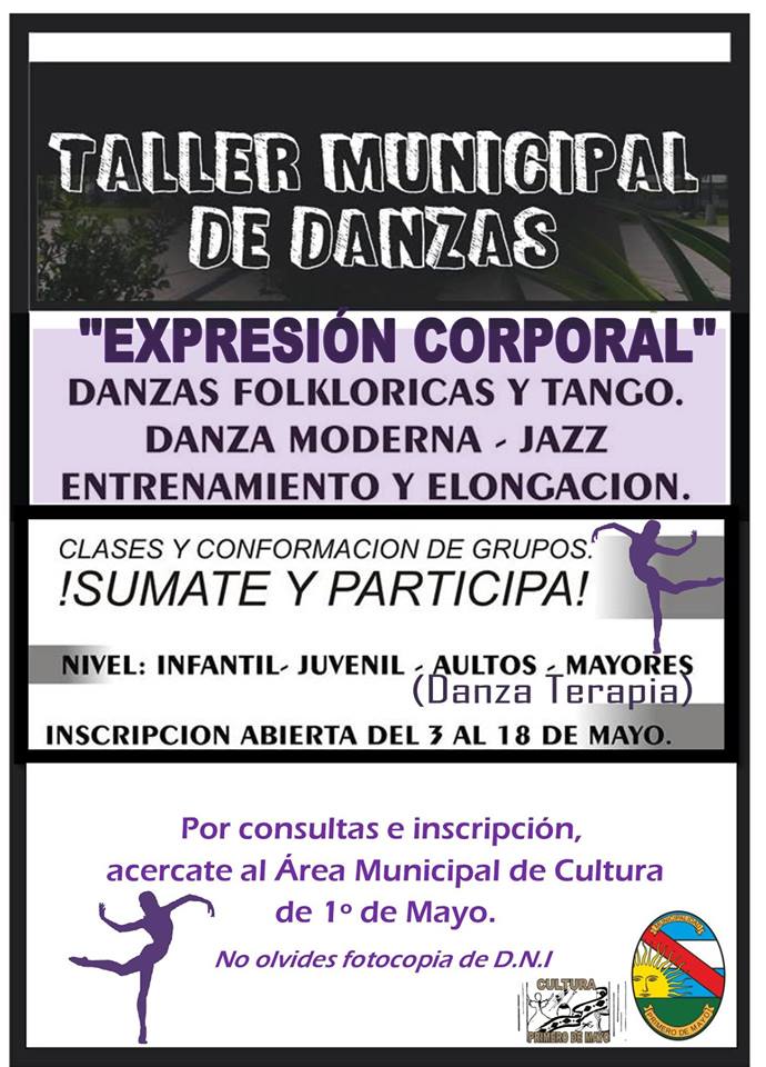 INSCRIPCIONES PARA TALLER MUNICIPAL DE DANZAS