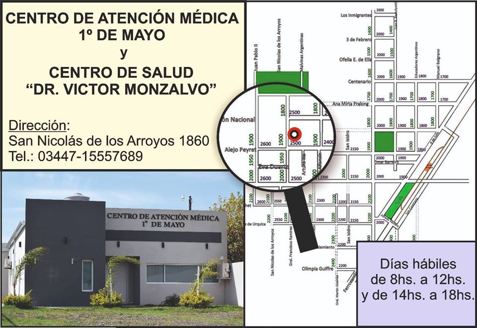 PROFESIONALES DEL CENTRO DE ATENCIÓN MÉDICA 1º DE MAYO Y CENTRO DE SALUD “DR. VICTOR MONZALVO”