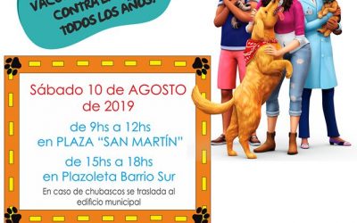 CAMPAÑA GRATUITA DE VACUNACIÓN ANTIRRÁBICA 2019 PARA PERROS Y GATOS A PARTIR DE LOS 3 MESES