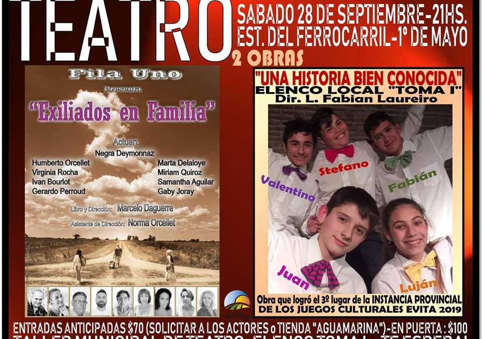 28 DE SEPTIEMBRE: TEATRO EN 1º DE MAYO