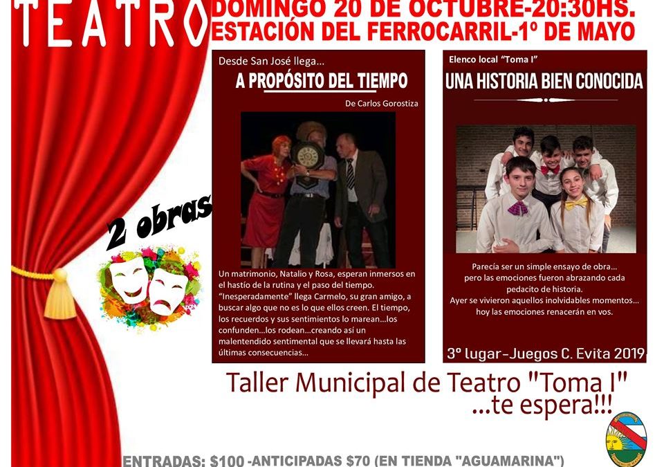 DOMINGO 20 DE OCTUBRE: TEATRO EN 1º DE MAYO