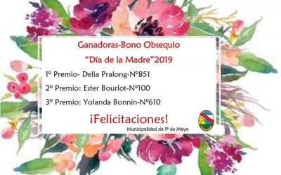 GANADORAS DEL BONO OBSEQUIO “DÍA DE LA MADRE” 2019