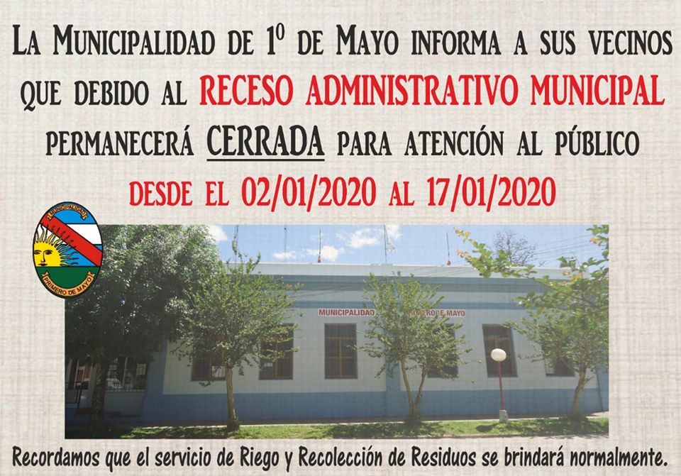 RECESO ADMINISTRATIVO MUNICIPAL