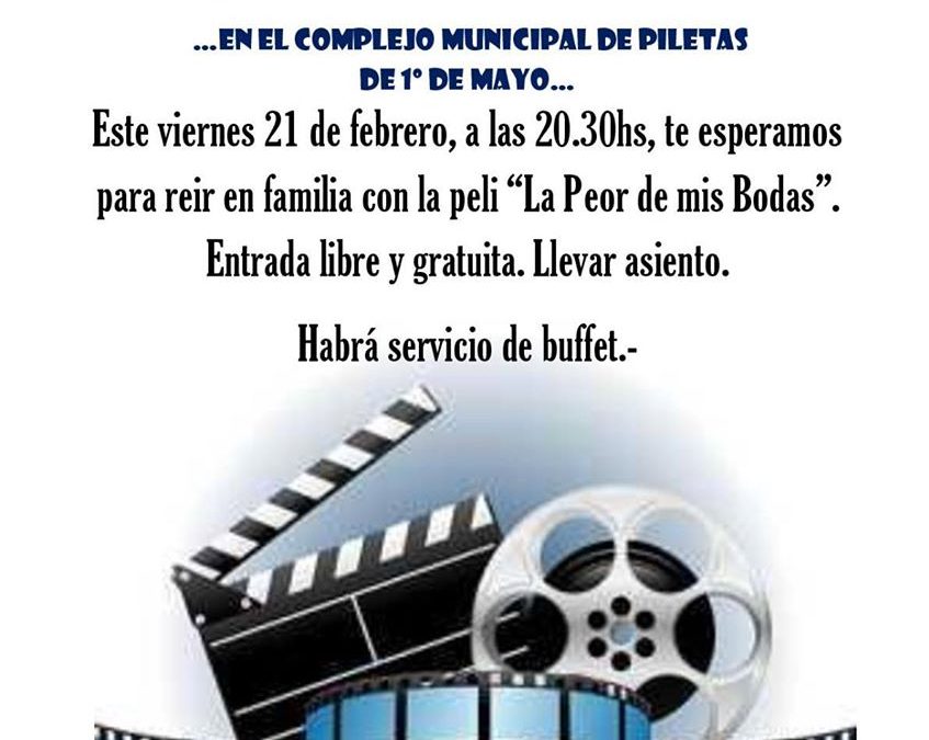 NOCHE DE CINE EN COMPLEJO MUNICIPAL DE PILETAS DE 1º DE MAYO