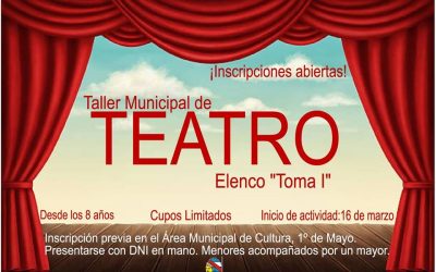 INSCRIPCIONES AL TALLER DE TEATRO MUNICIPAL