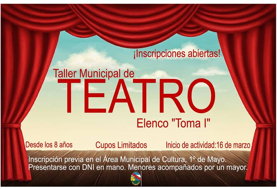 INSCRIPCIONES AL TALLER DE TEATRO MUNICIPAL