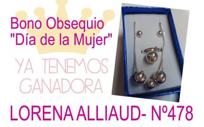 GANADORA DEL BONO OBSEQUIO “DÍA DE LA MUJER”