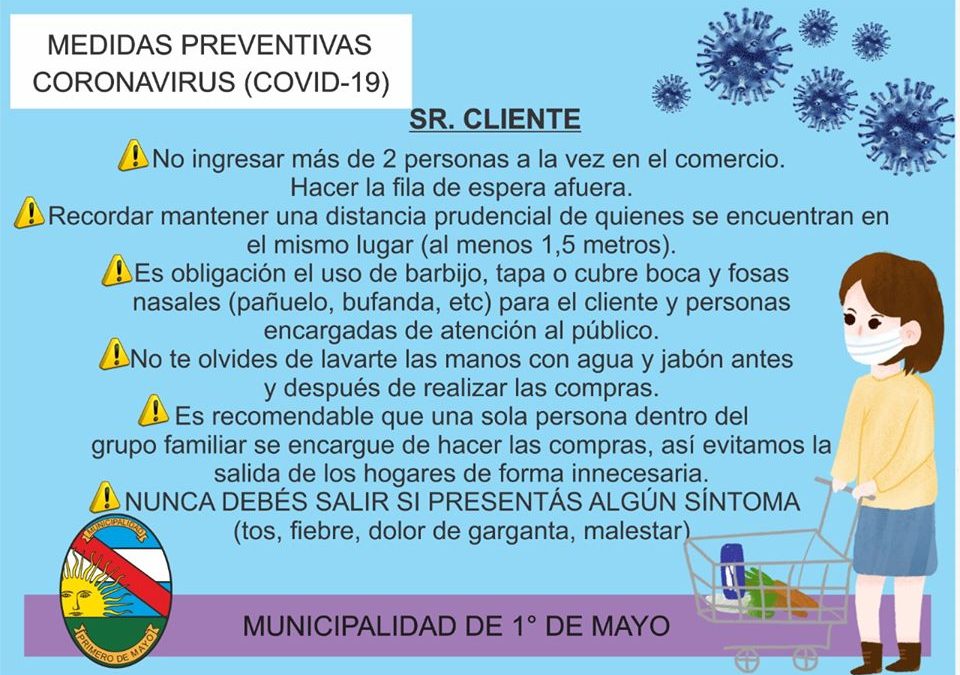 MEDIDAS PREVENTIVAS PARA TENER EN CUENTA PARA EL AISLAMIENTO POR PANDEMIA COVID-19