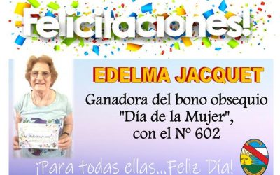 EDELMA JACQUET GANADORA DEL BONO OBSEQUIO DÍA DE LA MUJER