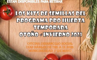 SEMILLAS DEL PROGRAMA PRO HUERTA DEL INTA TEMPORADA OTOÑO INVIERNO 2021