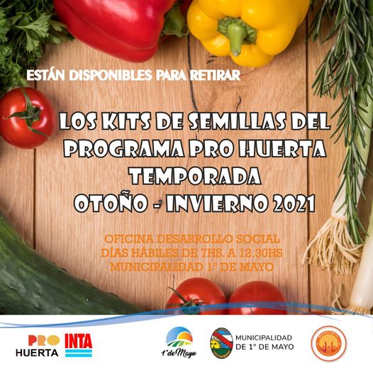 SEMILLAS DEL PROGRAMA PRO HUERTA DEL INTA TEMPORADA OTOÑO INVIERNO 2021