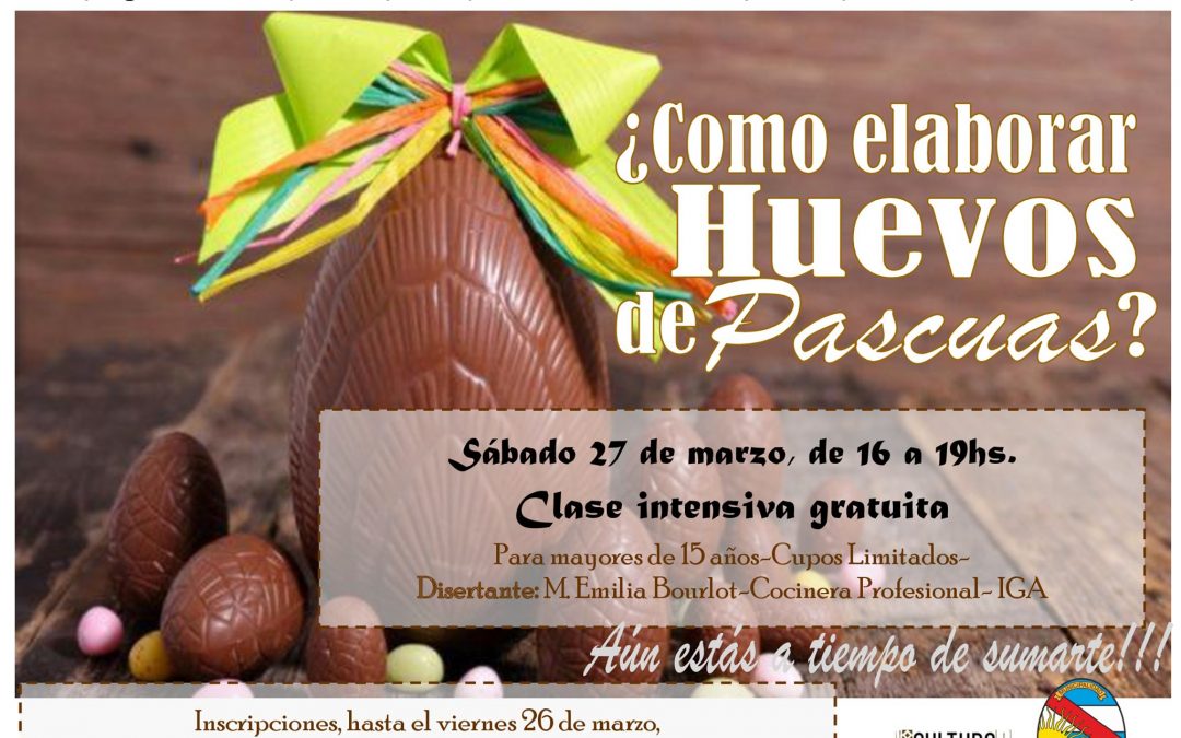 SE REPROGRAMA LA CLASE DE ¿COMO ELABORAR HUEVOS DE PASCUAS? SUSPENDIDA POR INCLEMENCIAS DEL TIEMPO