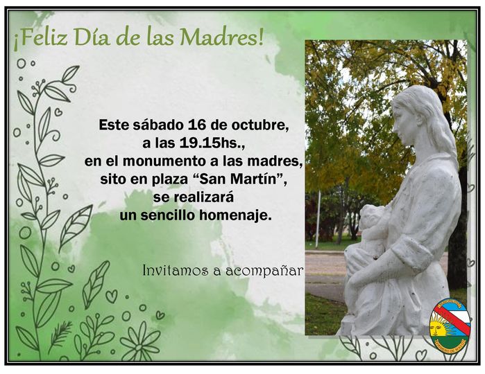 INVITACIÓN A HOMENAJE POR EL DÍA DE LAS MADRES