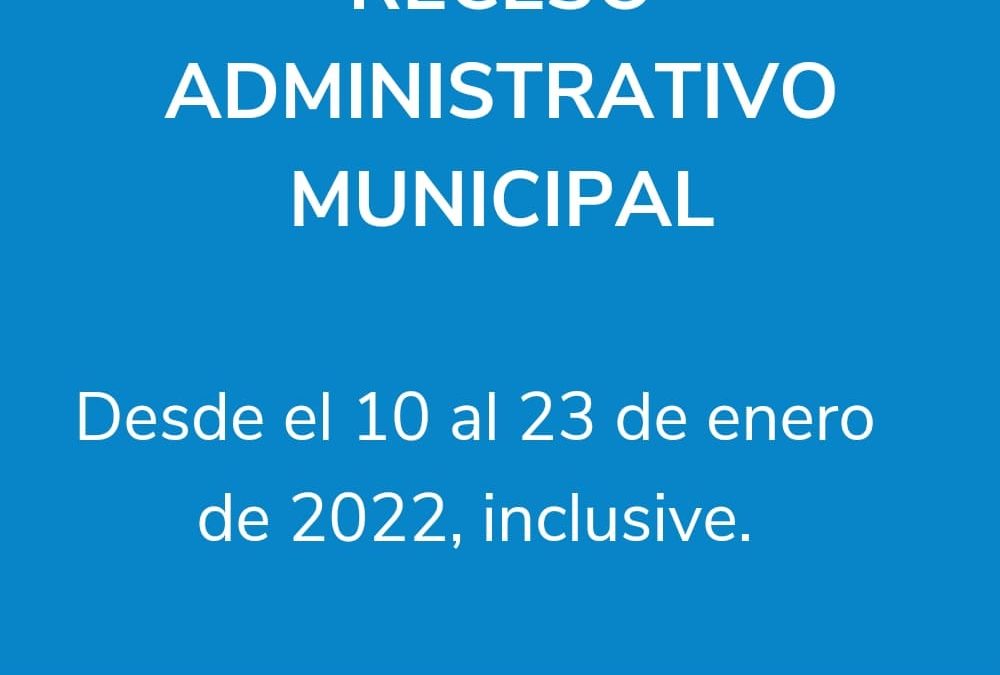 RECESO ADMINISTRATIVO MUNICIPAL