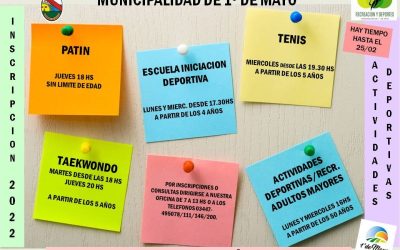 INSCRIPCIONES A TALLERES CULTURALES Y DEPORTIVOS