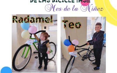 RADAMEL Y TEO GANADORES DE LAS BICICLETAS DEL DÍA DEL NIÑO