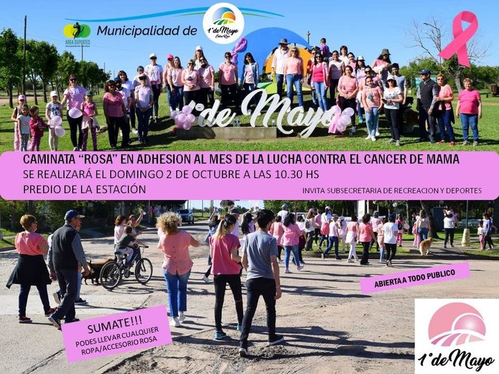 CAMINATA ROSA EN ADHESIÓN AL MES DE LA LUCHA CONTRA EL CÁNCER DE MAMA