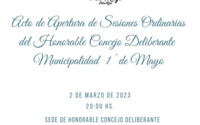 ACTO DE APERTURA DE SESIONES ORDINARIAS DEL AÑO 2023