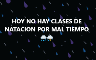 SUSPENDIDA LA CLASE DE NATACIÓN AL DÍA DE LA FECHA.