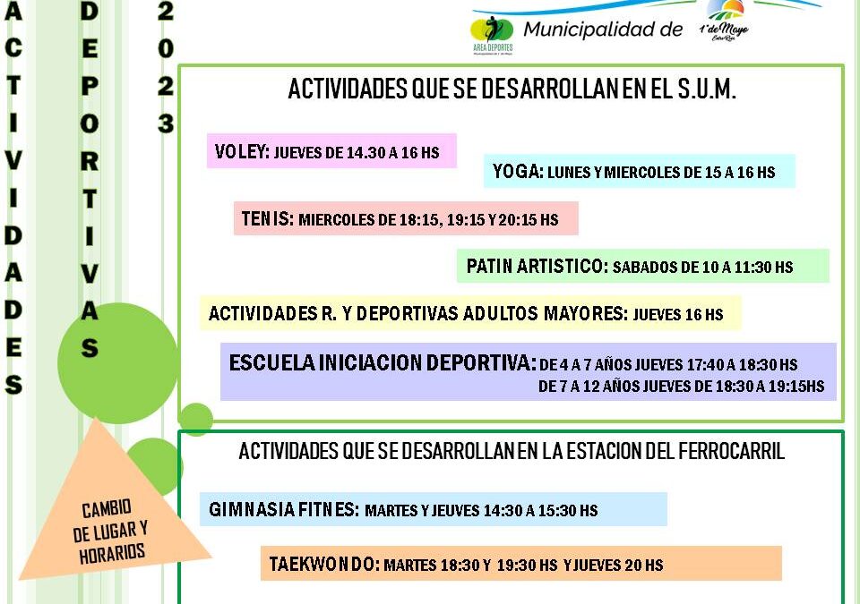 ACTIVIDADES DEPORTIVAS 2023