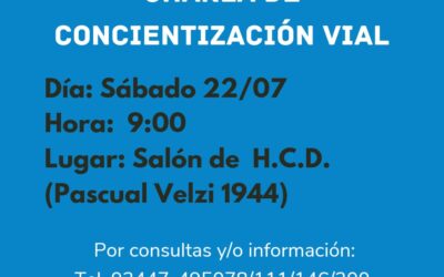 PRÓXIMA CHARLA DE CONCIENTIZACIÓN VIAL