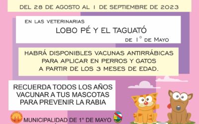 DISPONIBILIDAD DE VACUNAS ANTIRÁBICAS PARA PERROS Y GATOS